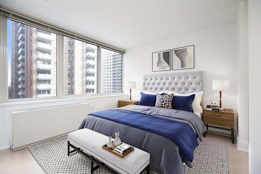 Large, bright apartments perfect for natural light and cozy nights