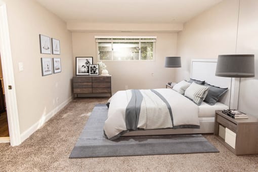Bedroom at Stevenson Lane Apartments, Towson, MD, 21204