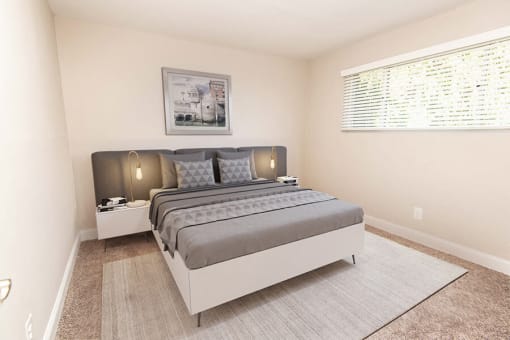 Renovated Bedroom at Stevenson Lane Apartments, Maryland, 21204