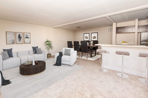 Renovated Living Area at Stevenson Lane Apartments, Maryland