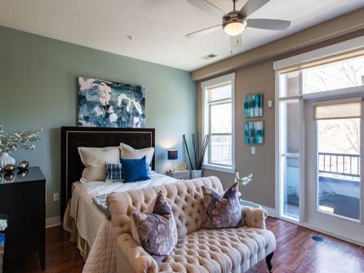 Bedroom at St. Marys Square Apartments, Raleigh, NC, 27605