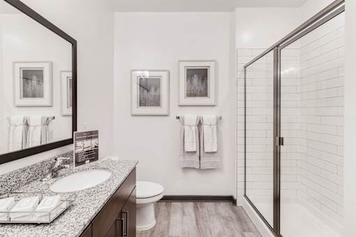 Toilet at Dartmoor Place at Oxford Square Apartments, Hanover, 21076