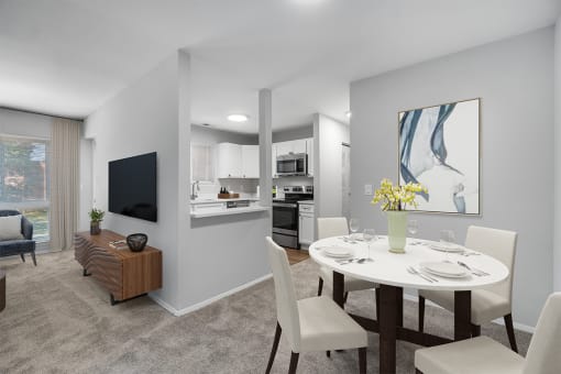 dining room with round table and chairs at Westwinds Apartments, Annapolis, MD