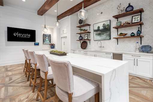 Kitchen with counter at Elevate at Brighton Park, Summerville