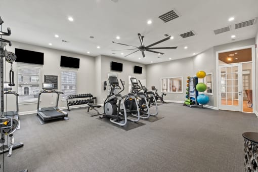 fitness center with exercise equipment at Fortress Grove, Tennessee