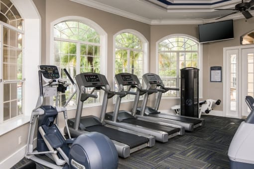 Fitness Center at The Grand Reserve at Tampa Palms Apartments, Florida