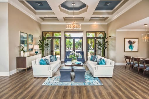 Beautiful Clubhouse at The Grand Reserve at Tampa Palms Apartments, Tampa, FL