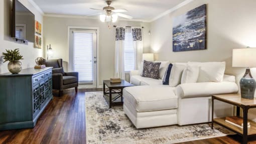 Modern Living Room at Carolina Point Apartments, South Carolina, 29607