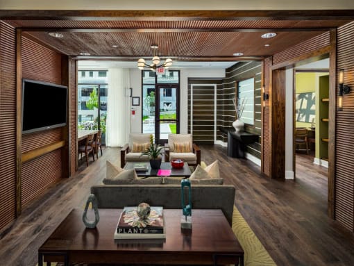 Beautifully Decorated Clubhouse at Millworks Apartments, Georgia