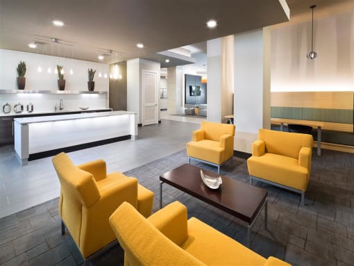 Lounge Area In Clubhouse at The Edison Lofts Apartments, Raleigh, NC, 27601