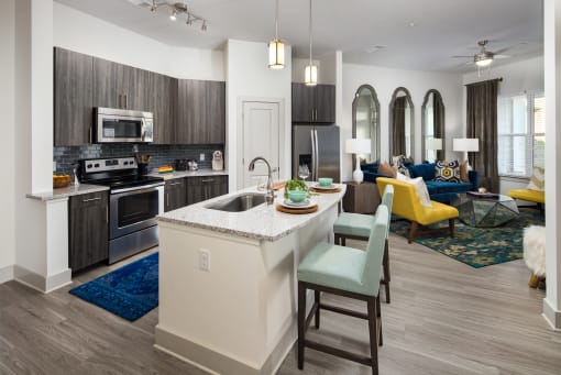 Sleek Interior Finishes at The Flats at Ballantyne Apartments, Charlotte, North Carolina