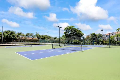 A tennis court at Waterview at Coconut Creek, Coconut Creek, FL 33073