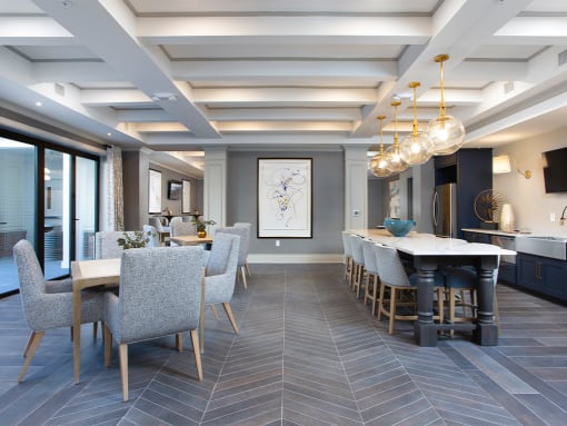 Kitchen Area In Clubhouse at The Apartments at St. Marys, Raleigh, NC