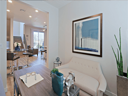 Living Area With Dining Area View at Scottsdale Hayden Townhomes, Scottsdale, 85257