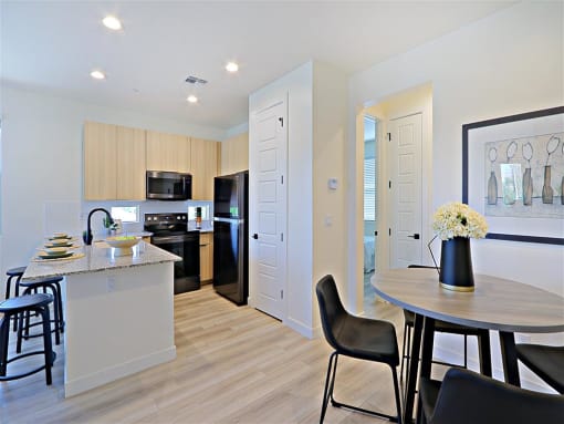 Dining Area With Kitchen at Scottsdale Hayden Townhomes, Scottsdale, Arizona