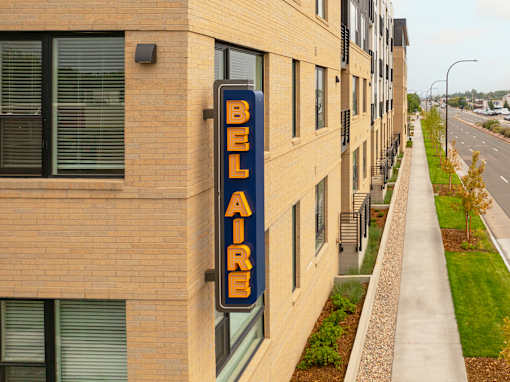 A building with a sign that says Bel Air.