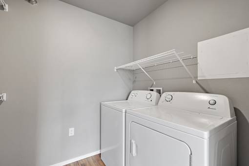 laundry in closet