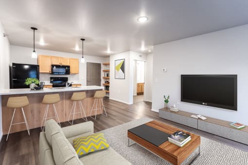 image of a living room with virtual furniture