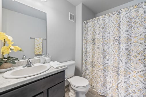 spacious shower