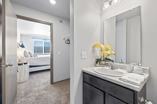 spacious shower