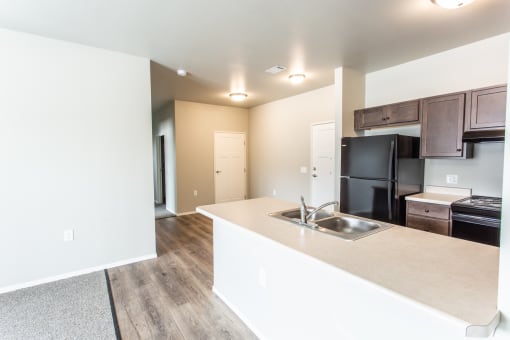kitchen and dining