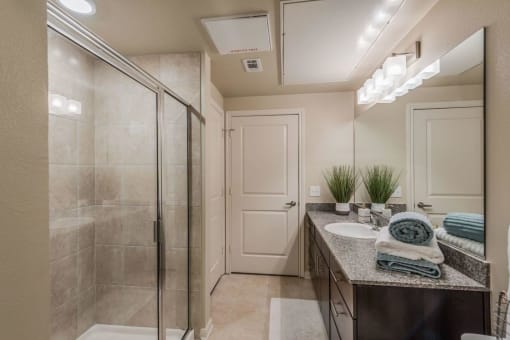 Luxurious Bathroom at Heights West 11th, Houston, Texas