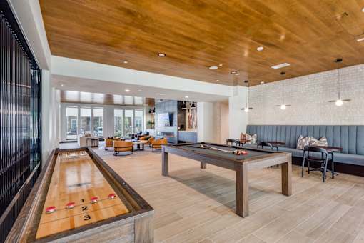 Clubhouse with billiard table at Kessler, Fort Worth, TX, Texas