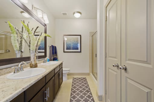 a bathroom with a sink and a toilet at Alvista Round Rock, Round Rock, TX, 78664