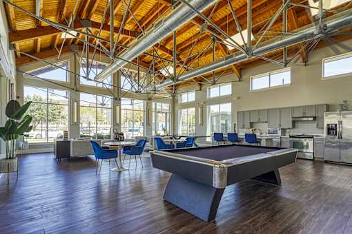 Billiards Table at The Landings at Brooks City-Base Apartments , San Antonio, TX