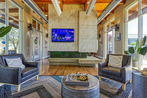 Media Room at The Landings at Brooks City-Base Apartments , San Antonio