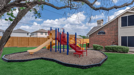 our new playground is just waiting for our kids to play at Tranquility Grove, Texas
