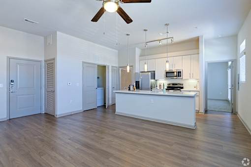 Open concept kitchen and living room