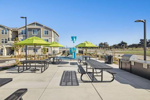 Site 2 for Terracina at The Dunes with playground, picnic tables and BBQs