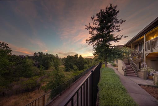 Vintage Willow Creek exterior sunset