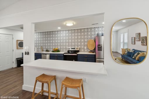 clubroom with kitchen area