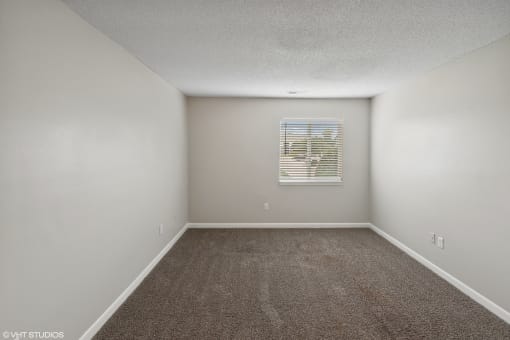 an empty room with carpet and a window at The Stella, Memphis, TN, 38134