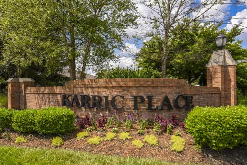 a sign that says karric place in front of some trees  at Karric Place of Dublin, Dublin