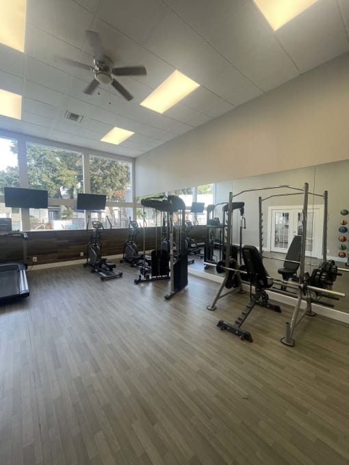 the gym has a lot of equipment in it at Whispering Oaks, Texas ? 