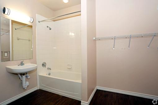 Bathroom sink, tubat Millennium on Post, San Marcos, TX, 78666