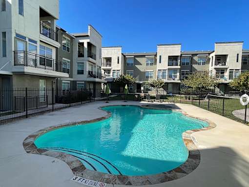 Pool patio areaat Millennium on Post, Texas, 78666