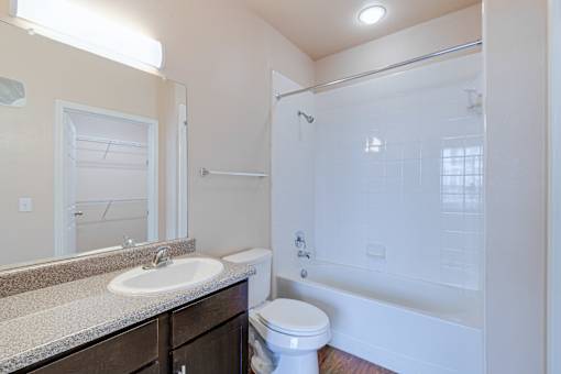 Bathroom area at Millennium on Post, San Marcos, Texas