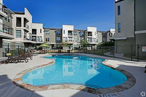 Pool view at Millennium on Post, Texas