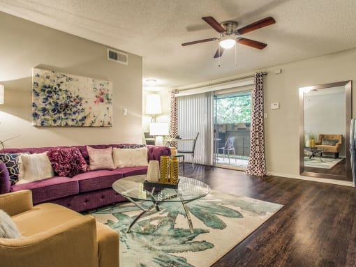 Modern Living Room at Newport Apartments, Irving