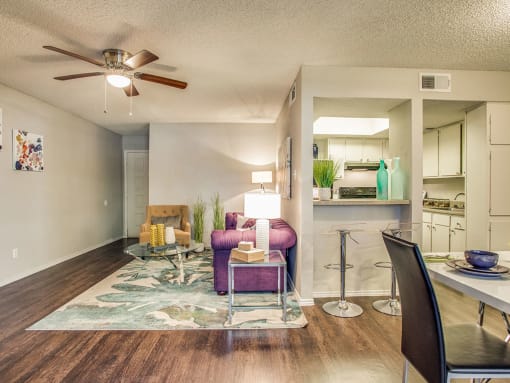 Dining Room and Kitchen View at Newport Apartments, Irving, TX, 75062