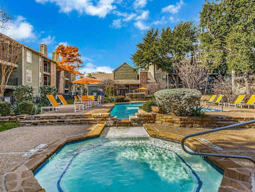 Hot Tub And Swimming Pool at Newport Apartments, Irving, 75062