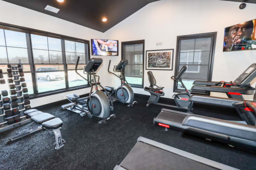 Fitness Center Gym at The Cody on Hamilton Apartments in Westerville Ohio