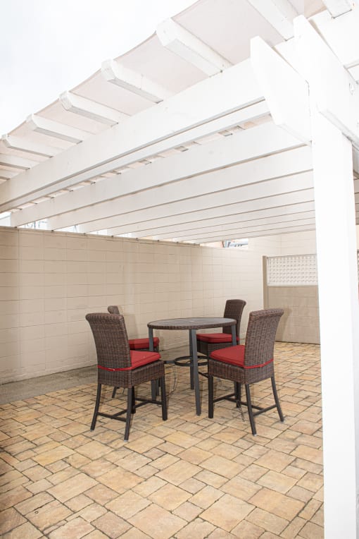 outdoor patio in apartment of san carlos