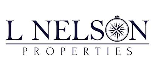 The image is a logo for L Nelson Properties.