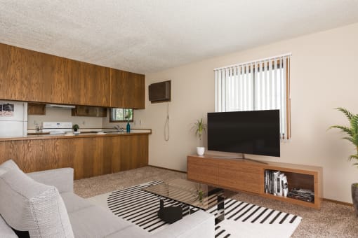 Living Room With Kitchen at Harrison and Richfield, Grand Forks, ND