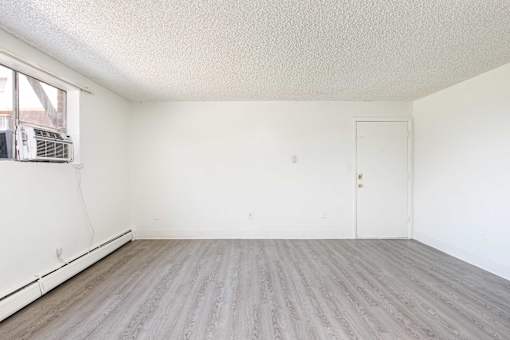 Vacant model living room area